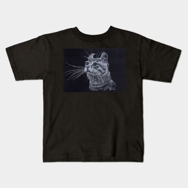 American Curl Cat Kids T-Shirt by VeriArt